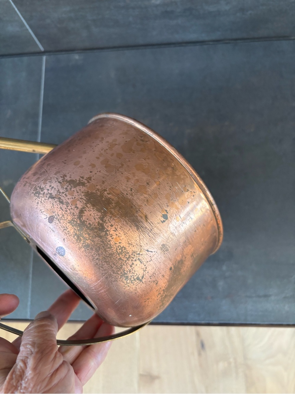 Vintage Copper & Brass Watering Can, Curated Home, Indoor Plants/Succulents - Picture 7 of 15